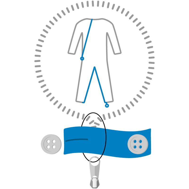 Pflegeoverall mit Rücken- & Beinreißverschluss kurz Suprima 4704